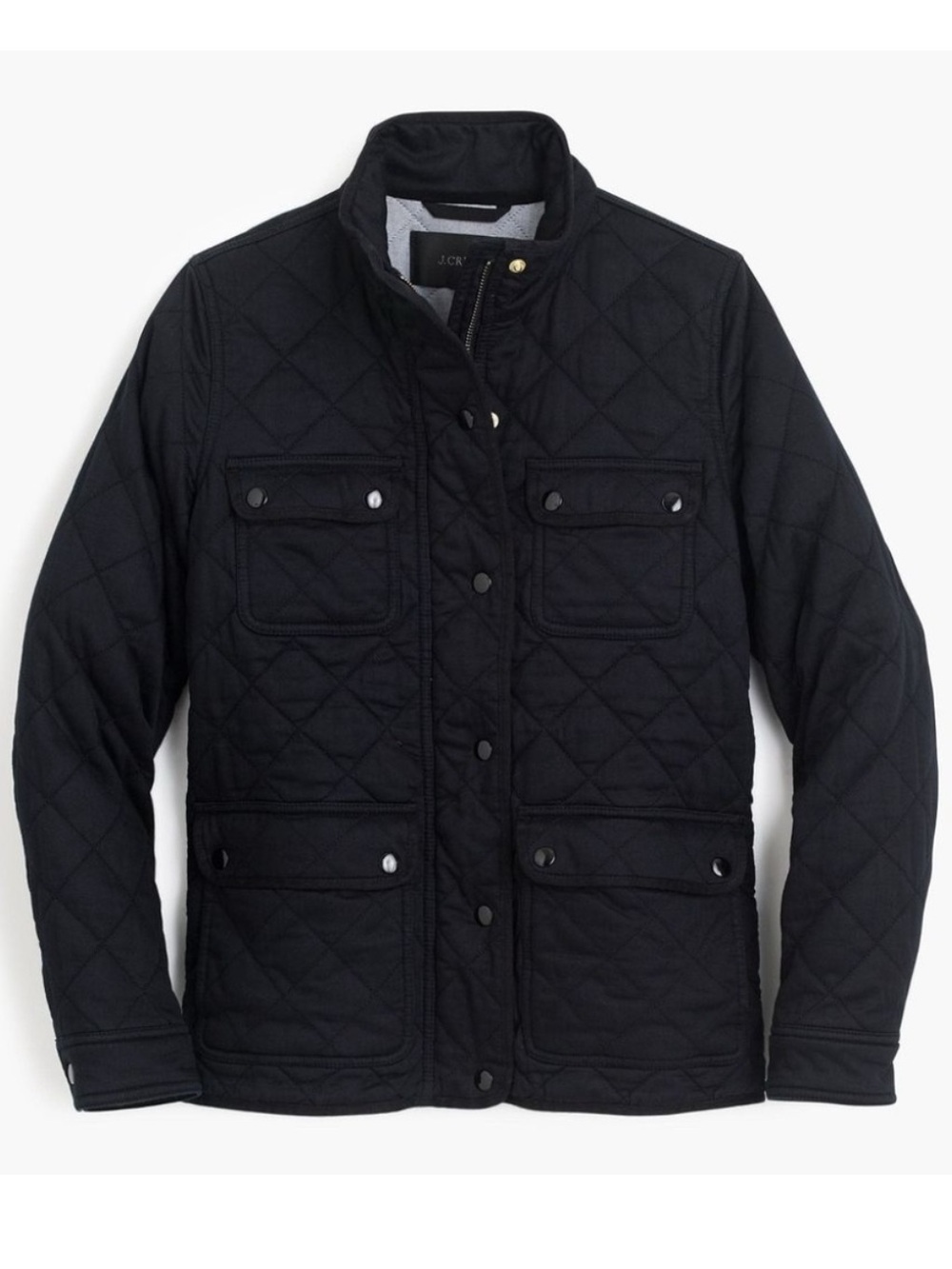 J.Crew Quilted Downtown Field Jacket Black Size XXXS